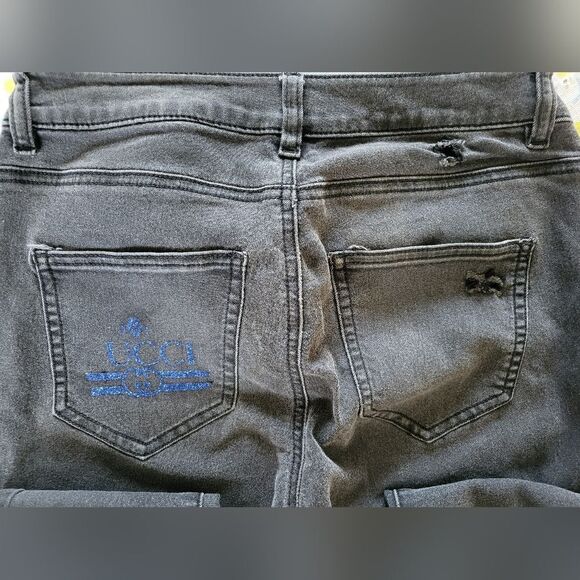 Size 27 NOISY MAY Distressed Black Women Jeans - Picture 3 of 4